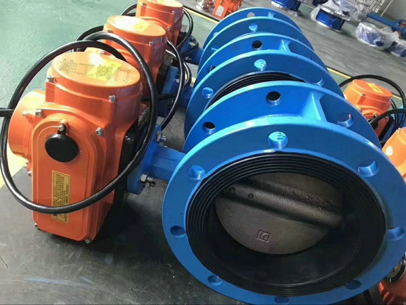 電動對夾式蝶閥尺寸廠家型號D671X/D6371F（圖2）